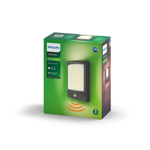 LED venkovní nástěnné svítidlo Philips Samondra 17392/93/P0 12W 1200lm 2700K teplá bílá, s pohybovým čidlem (obrázek 3)