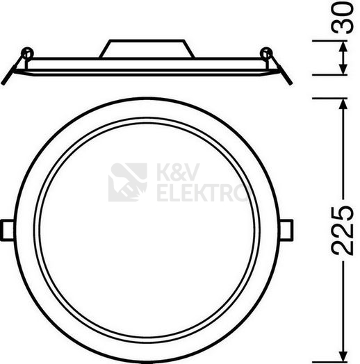 Obrázek produktu LED podhledové svítidlo LEDVANCE Slim Round 210mm 18W/3000K teplá bílá 5