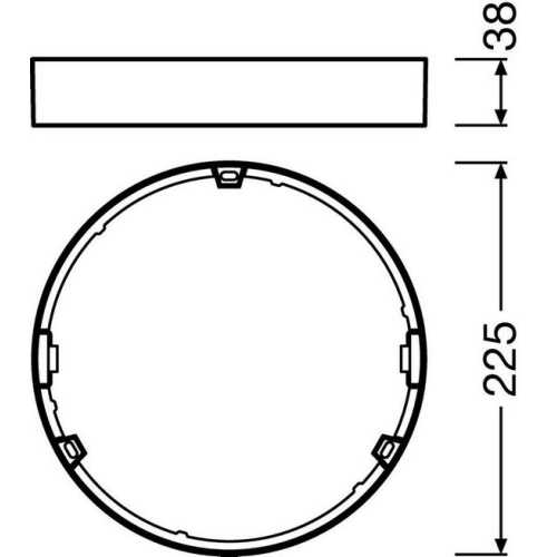 Rámeček pro přisazenou montáž svítidel LEDVANCE Slim Round 210mm 4058075079199 (obrázek 7)