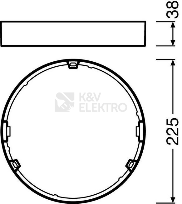 Obrázek produktu  Rámeček pro přisazenou montáž svítidel LEDVANCE Slim Round 210mm 4058075079199 2