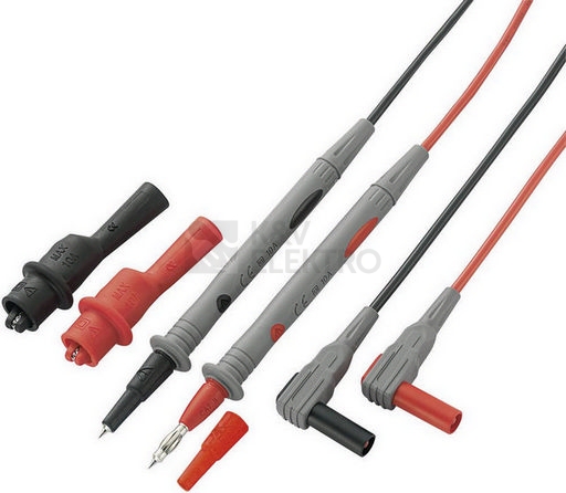 Obrázek produktu Sada bezpečnostních měřicích kabelů a hrotů VOLTCRAFT MS-2 10A krokodýlky 1,2m 108491 0