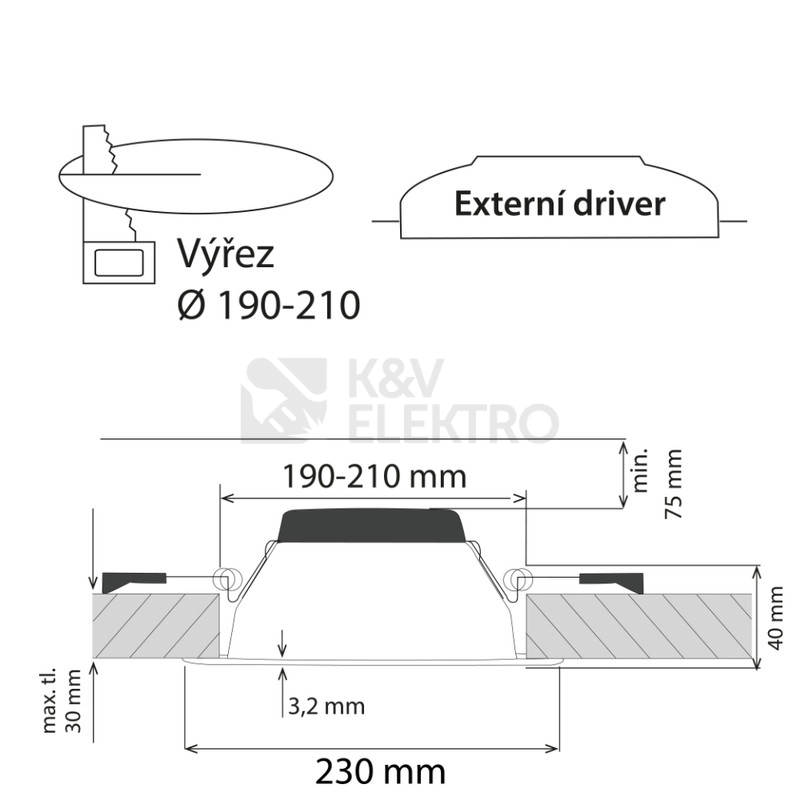 Obrázek produktu Podhledové LED svítidlo Faro RN25 25W 4000K IP44 ML-412.136.32.0 7