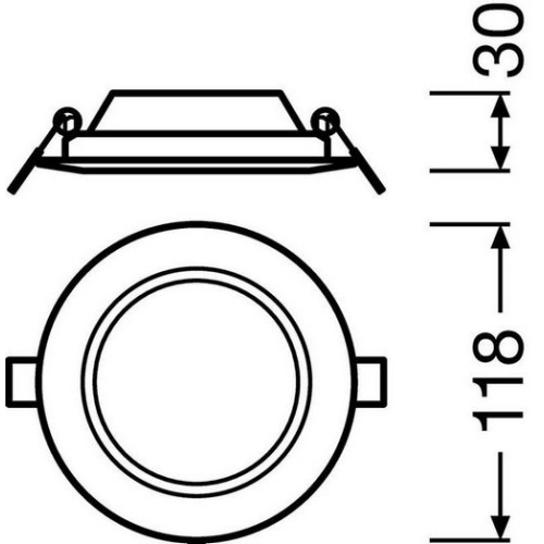 LED podhledové svítidlo LEDVANCE Slim Round 105mm 6W/3000K teplá bílá (obrázek 5)