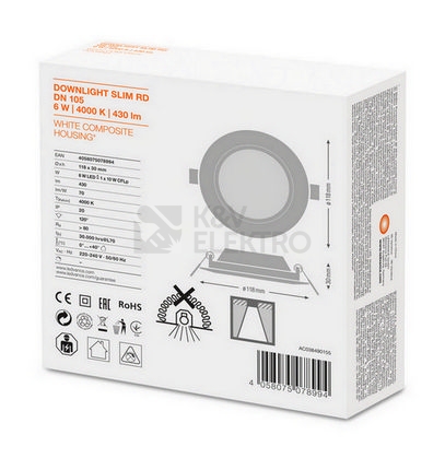 Obrázek produktu LED podhledové svítidlo LEDVANCE Slim Round 105mm 6W/4000K neutrální bílá 7
