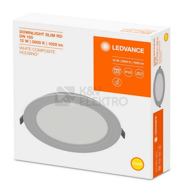 Obrázek produktu LED podhledové svítidlo LEDVANCE Slim Round 155mm 12W/3000K teplá bílá 7