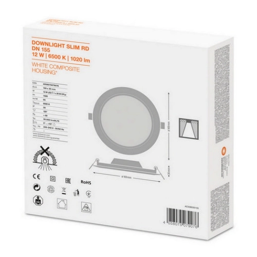 LED podhledové svítidlo LEDVANCE Slim Round 155mm 12W/6500K studená bílá (obrázek 9)