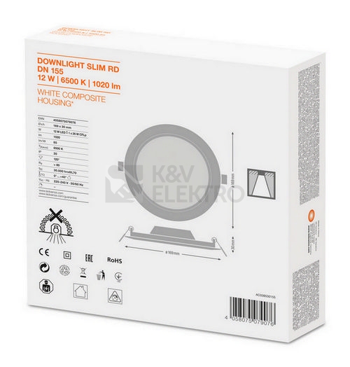 Obrázek produktu LED podhledové svítidlo LEDVANCE Slim Round 155mm 12W/6500K studená bílá 8