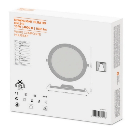 LED podhledové svítidlo LEDVANCE Slim Round 210mm 18W/4000K neutrální bílá (obrázek 5)