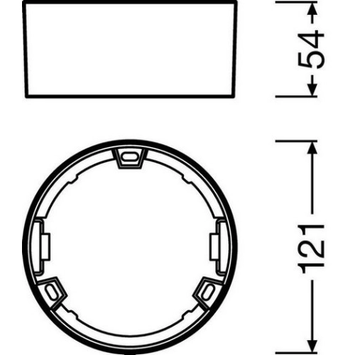Rámeček pro přisazenou montáž svítidel LEDVANCE Slim Round 105mm 4058075079151 (obrázek 5)