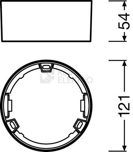 Obrázek produktu Rámeček pro přisazenou montáž svítidel LEDVANCE Slim Round 105mm 4058075079151 2