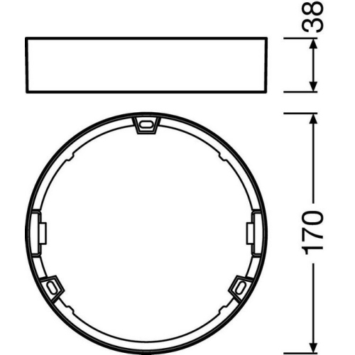 Rámeček pro přisazenou montáž svítidel LEDVANCE Slim Round 155mm 4058075079175 (obrázek 3)