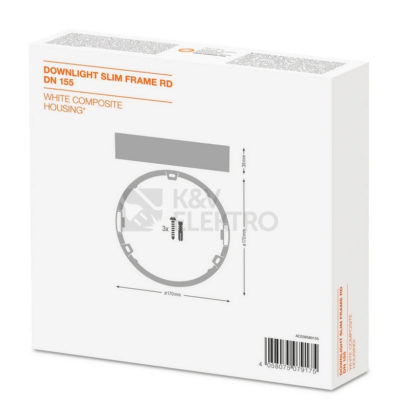 Obrázek produktu Rámeček pro přisazenou montáž svítidel LEDVANCE Slim Round 155mm 4058075079175 1
