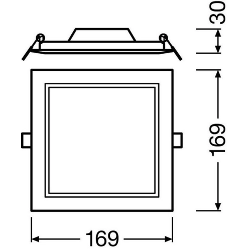 LED podhledové svítidlo LEDVANCE Slim Square 155mm 12W/3000K teplá bílá (obrázek 3)