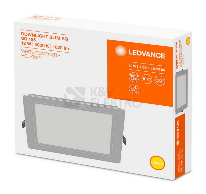 Obrázek produktu LED podhledové svítidlo LEDVANCE Slim Square 155mm 12W/3000K teplá bílá 1