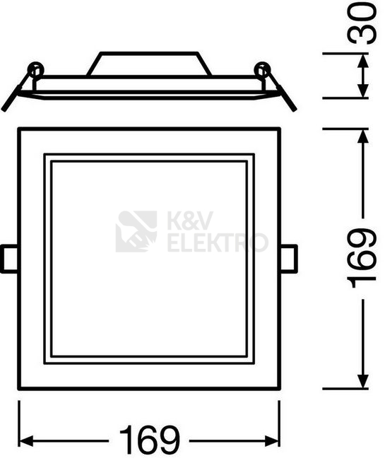 Obrázek produktu LED podhledové svítidlo LEDVANCE Slim Square 155mm 12W/3000K teplá bílá 2