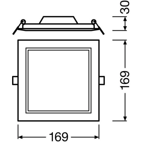 LED podhledové svítidlo LEDVANCE Slim Square 155mm 12W/4000K neutrální bílá (obrázek 6)