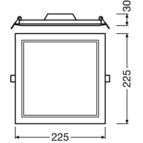 LED podhledové svítidlo LEDVANCE Slim Square 210mm 18W/3000K teplá bílá (obrázek 5)