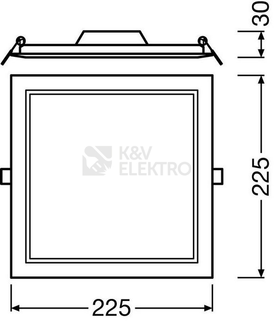 Obrázek produktu LED podhledové svítidlo LEDVANCE Slim Square 210mm 18W/3000K teplá bílá 2