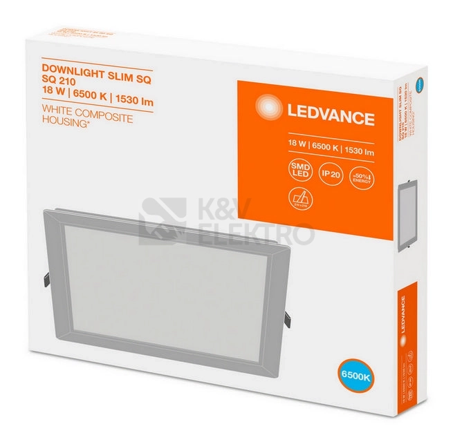 Obrázek produktu LED podhledové svítidlo LEDVANCE Slim Square 210mm 18W/6500K studená bílá 1