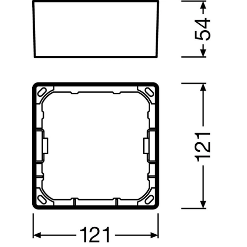 Rámeček pro přisazenou montáž svítidel LEDVANCE Slim Square 105mm 4058075079397 (obrázek 7)