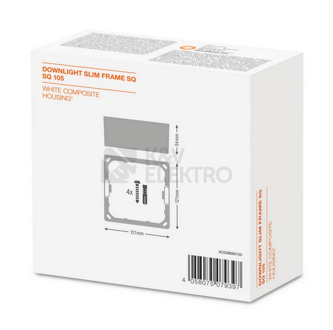 Obrázek produktu  Rámeček pro přisazenou montáž svítidel LEDVANCE Slim Square 105mm 4058075079397 1