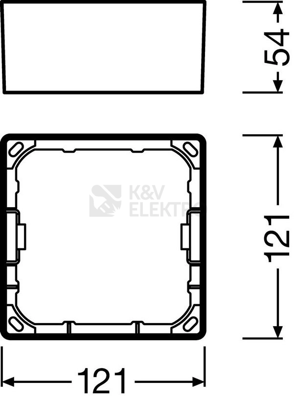 Obrázek produktu Rámeček pro přisazenou montáž svítidel LEDVANCE Slim Square 105mm 4058075079397 2