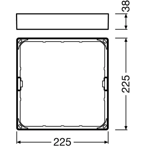 Rámeček pro přisazenou montáž svítidel LEDVANCE Slim Square 210mm 4058075079434 (obrázek 5)