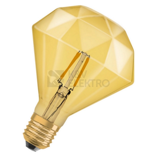 LED žárovka Vintage 1906 E27 Osram 4,5W (40W) teplá bílá (2500K) Retro Filament Gold Diamond