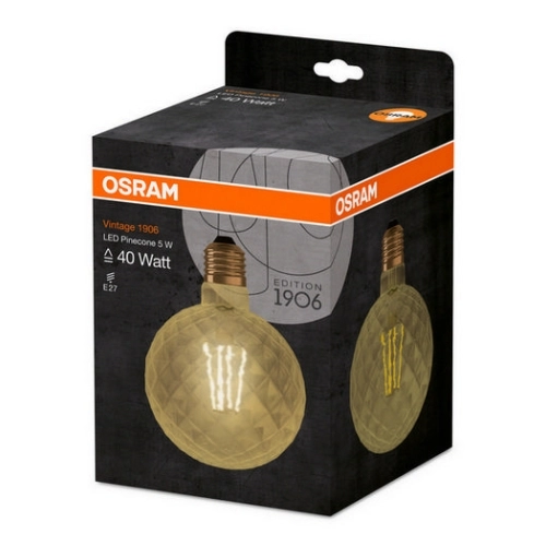 LED žárovka Vintage 1906 E27 OSRAM 4W (40W) teplá bílá (2500K) Retro Filament Gold Pinecone (obrázek 3)