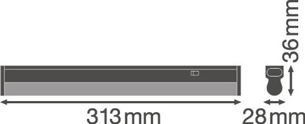LED svítidlo LEDVANCE Linear Compact Switch 300mm 4W/4000K neutrální bílá (obrázek 3)