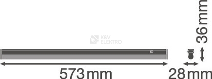 Obrázek produktu LED svítidlo LEDVANCE Linear Compact Switch 600mm 8W/3000K teplá bílá 2