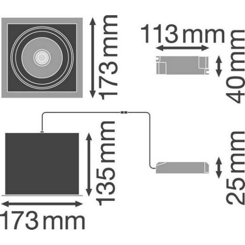 LED podhledové svítidlo LEDVANCE Spot SP MULTI 1x30W/3000K FL WT/BK teplá bílá (obrázek 11)