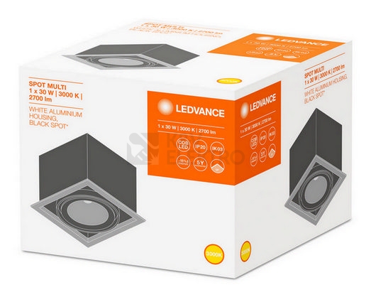 Obrázek produktu LED podhledové svítidlo LEDVANCE Spot SP MULTI 1x30W/3000K FL WT/BK teplá bílá 5