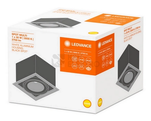 Obrázek produktu LED podhledové svítidlo LEDVANCE Spot SP MULTI 1x30W/3000K FL WT/BK teplá bílá 9