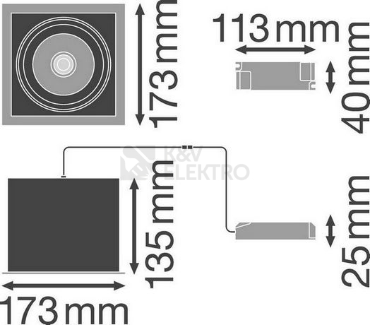 Obrázek produktu LED podhledové svítidlo LEDVANCE Spot SP MULTI 1x30W/3000K FL WT/BK teplá bílá 10