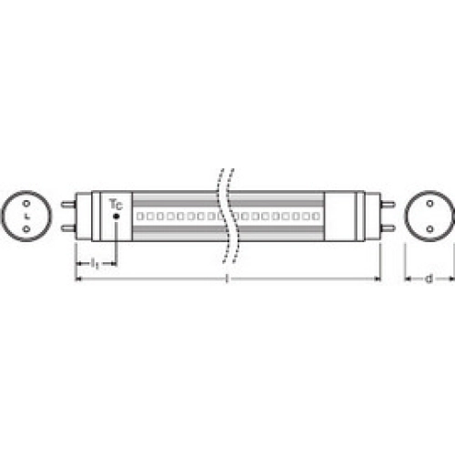 LED trubice zářivka OSRAM SubstiTUBE ST8E-EM/230V 60cm 8W (18W) 865 studená bílá 6500K T8 G13 EM/230V (obrázek 4)