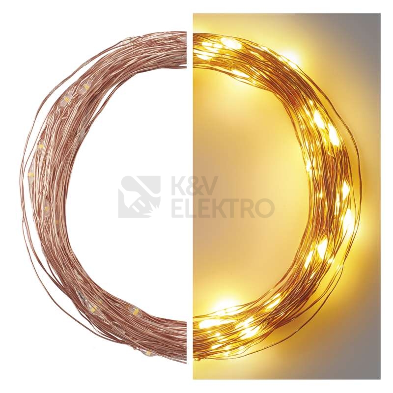 Obrázek produktu Vánoční osvětlení EMOS D3AW02 100LED nano řetěz teplá bílá 10m teplá bílá s časovačem 4