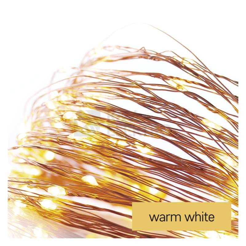 Obrázek produktu  Vánoční osvětlení EMOS D3AW02 100LED nano řetěz teplá bílá 10m teplá bílá s časovačem 6