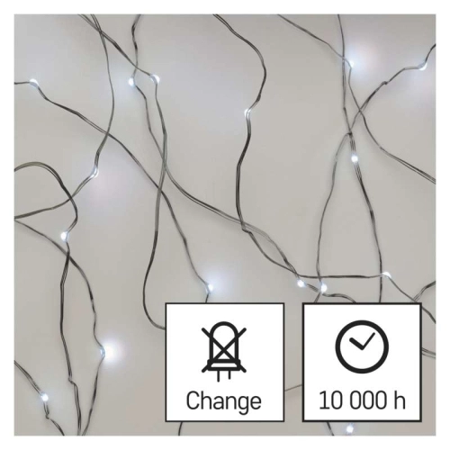 Vánoční osvětlení EMOS D3AC01 ZY1427T 100LED nano řetěz stříbrný 10m studená bílá s časovačem (obrázek 11)
