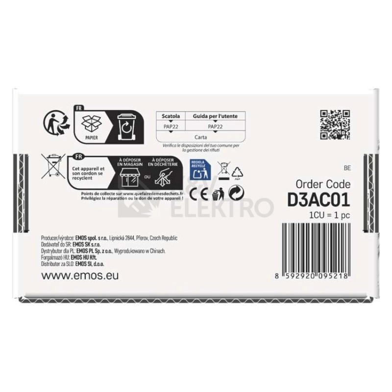 Obrázek produktu Vánoční osvětlení EMOS D3AC01 ZY1427T 100LED nano řetěz stříbrný 10m studená bílá s časovačem 4