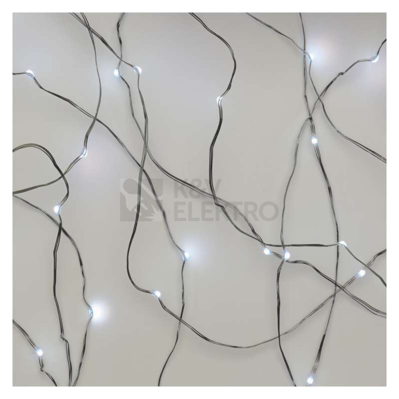 Obrázek produktu Vánoční osvětlení EMOS D3AC01 ZY1427T 100LED nano řetěz stříbrný 10m studená bílá s časovačem 4