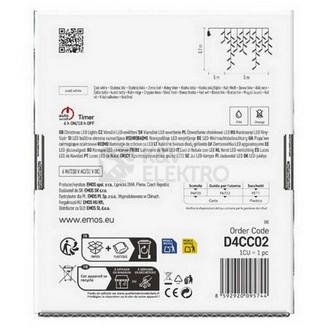 Obrázek produktu Vánoční osvětlení EMOS D4CC02 ZY1905 LED řetěz krápníky 5m studená bílá ovladač programy 5