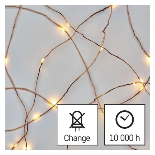 Vánoční osvětlení EMOS D3AW05 ZY1917T 150LED nano řetěz zelený 15m teplá bílá s časovačem (obrázek 9)