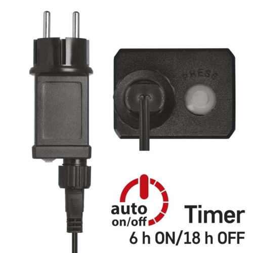 Vánoční osvětlení EMOS D3AW05 ZY1917T 150LED nano řetěz zelený 15m teplá bílá s časovačem