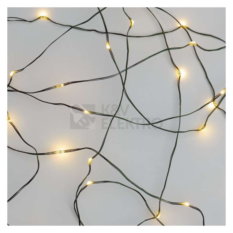 Obrázek produktu Vánoční osvětlení EMOS D3AW05 ZY1917T 150LED nano řetěz zelený 15m teplá bílá s časovačem 11