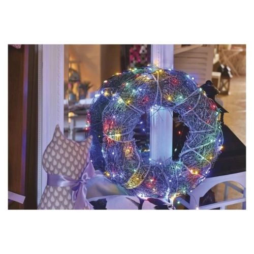 Vánoční osvětlení EMOS D3AM03 ZY1920T 150LED nano řetěz zelený 15m multicolor s časovačem (obrázek 5)