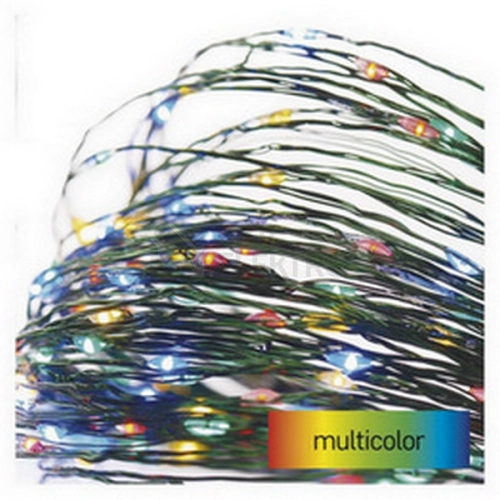Vánoční osvětlení EMOS D3AM03 ZY1920T 150LED nano řetěz zelený 15m multicolor s časovačem