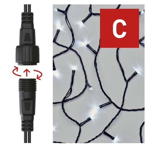 Propojovací vánoční řetěz bez zdroje EMOS Connecting D1AC02 ZY1924 50LED 5m studená bílá (obrázek 4)