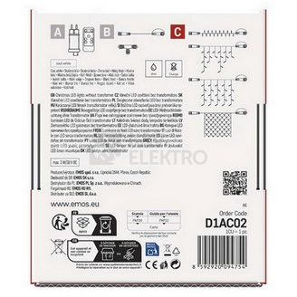 Obrázek produktu Propojovací vánoční řetěz bez zdroje EMOS Connecting D1AC02 ZY1924 50LED 5m studená bílá 10
