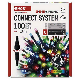Propojovací vánoční řetěz bez zdroje EMOS Connecting D1AM03 ZY1926 100LED 10m multicolor (obrázek 11)